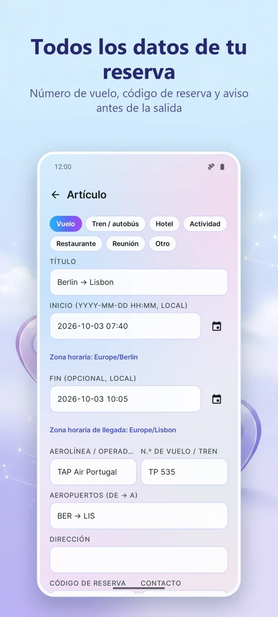 Organizador de Viajes: Plan.: captura de pantalla 4