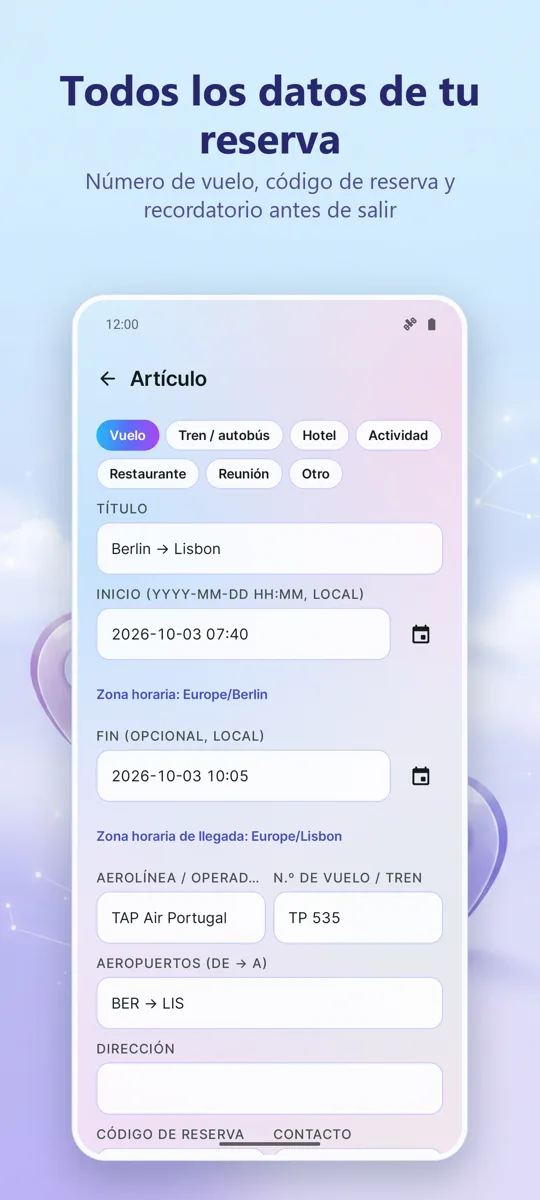Organizador de Viajes: Plan: captura de pantalla 4
