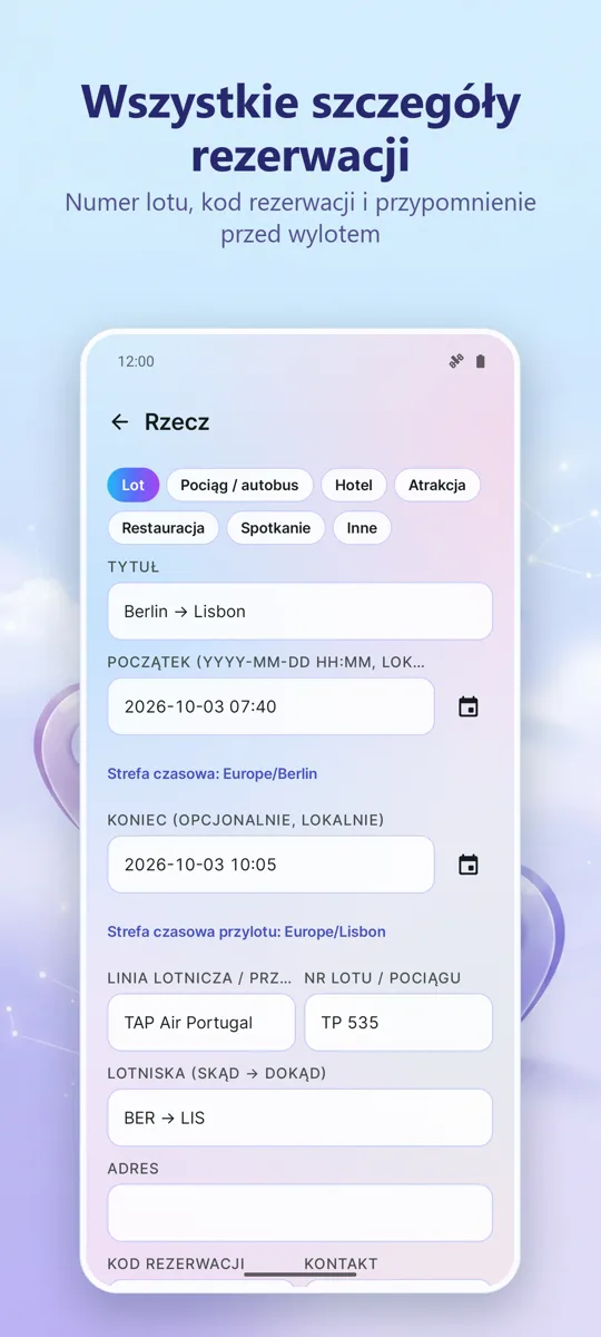 Organizator podróży: zrzut ekranu 4