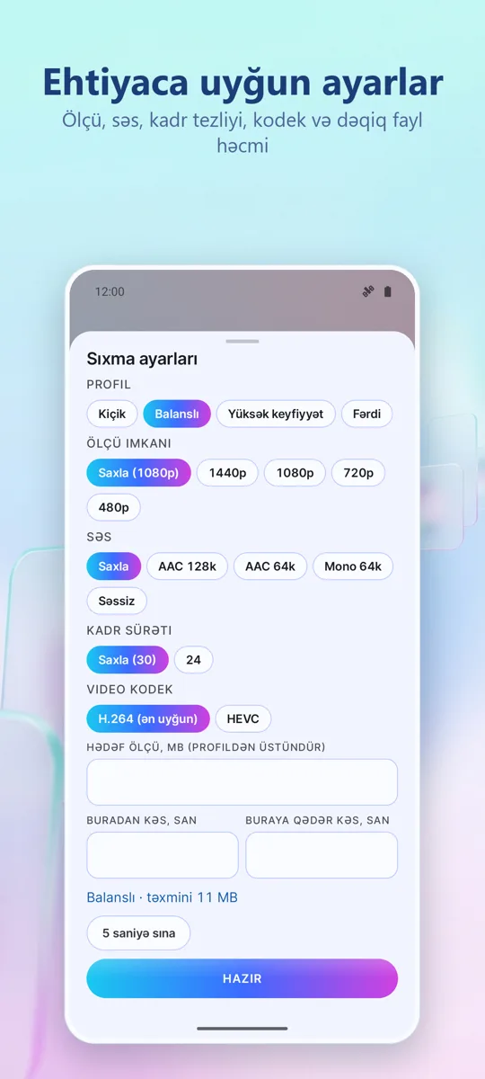 Video sıxıcı: ekran görüntüsü 2