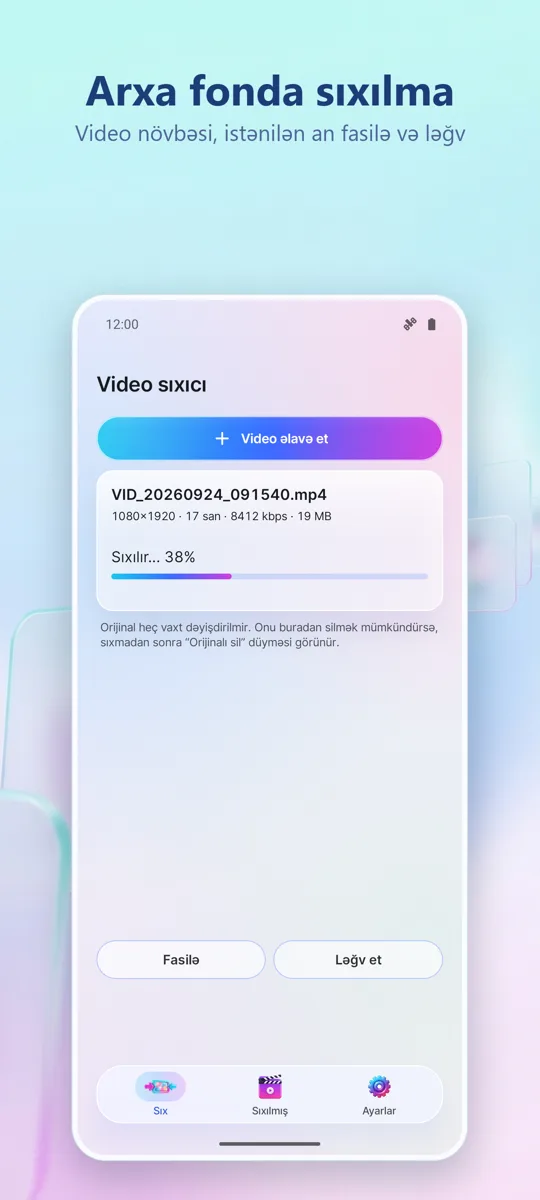 Video sıxıcı: ekran görüntüsü 3