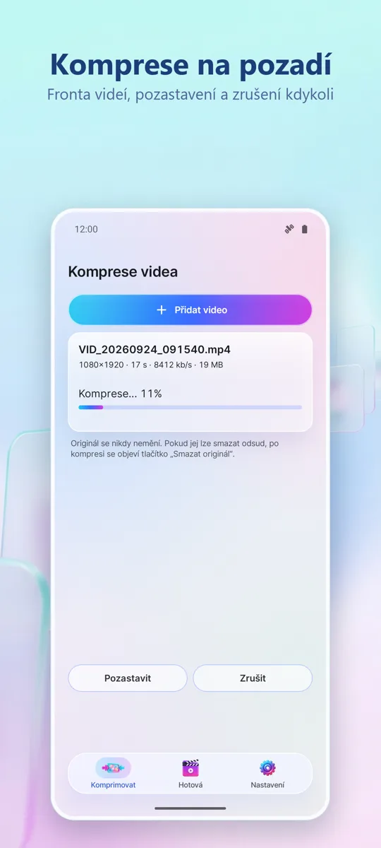 Kompresor Videa: snímek obrazovky 3