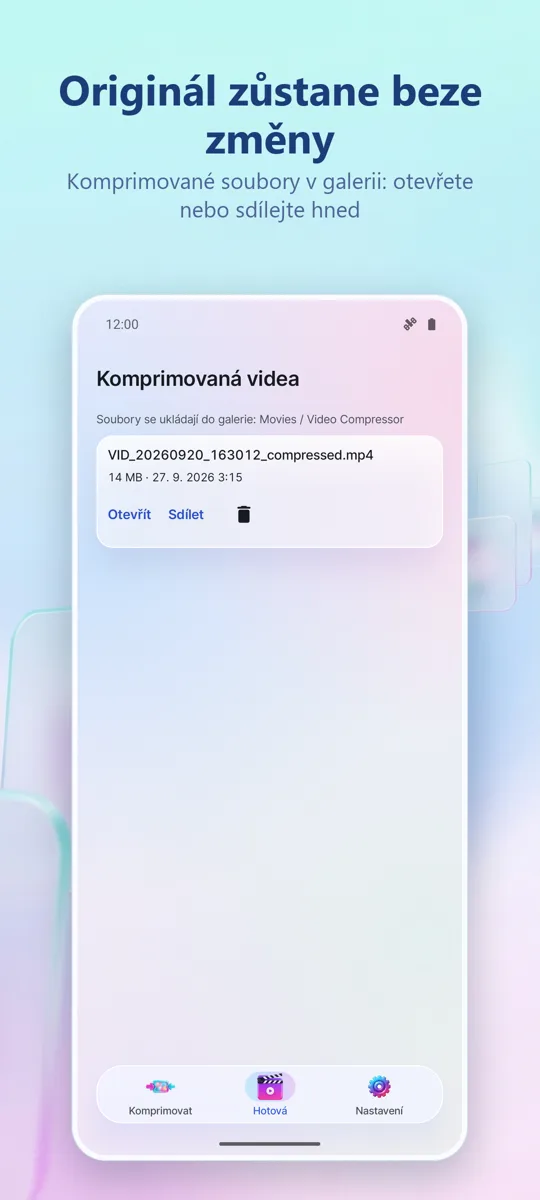 Kompresor Videa: snímek obrazovky 4