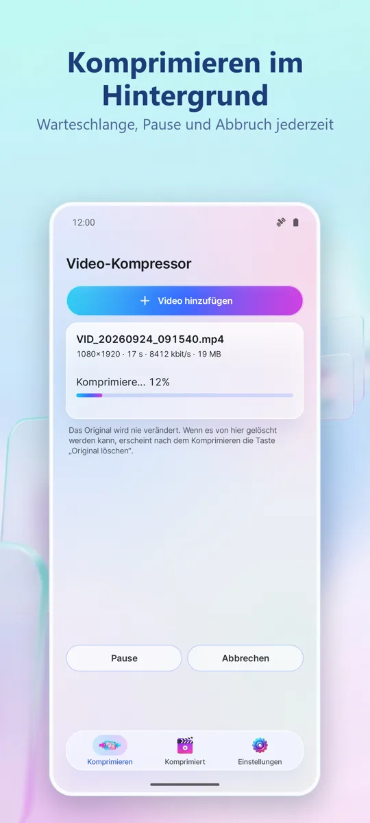Video Kompressor: Screenshot 3