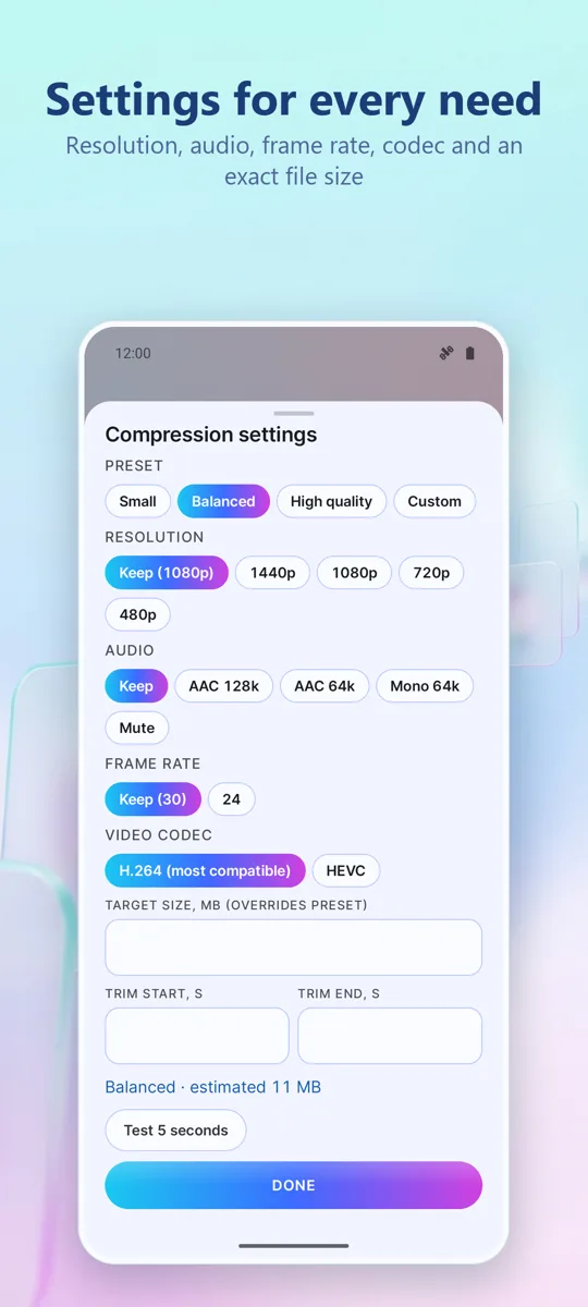 Video Compressor: screenshot 2