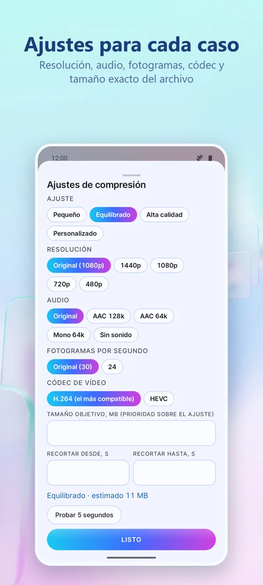 Compresor de vídeo: captura de pantalla 2