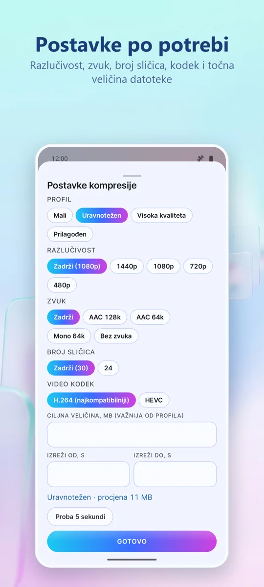 Video Compressor: snimka zaslona 2