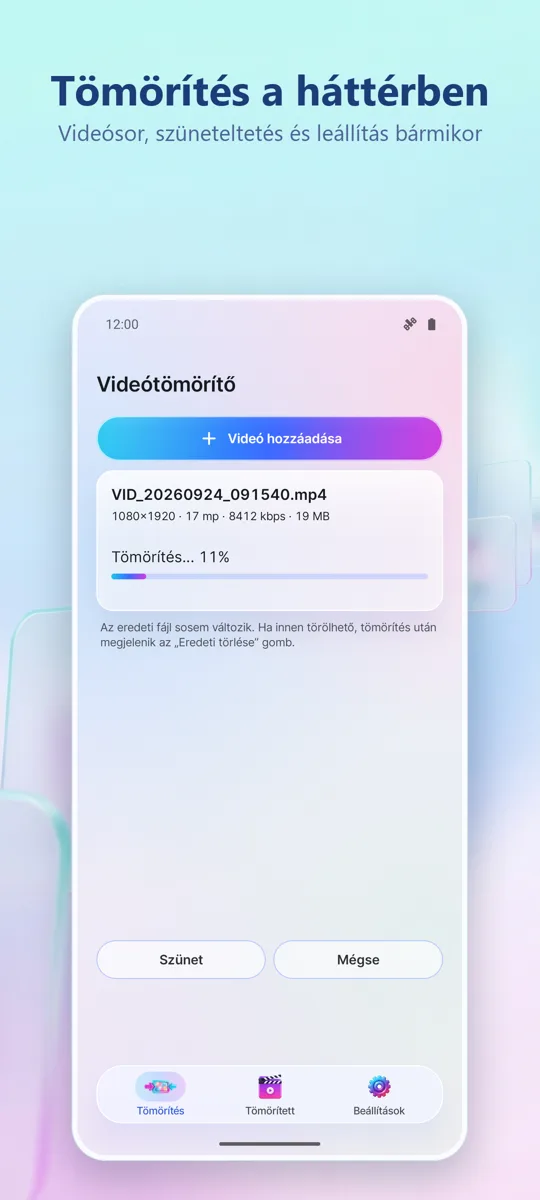 Videó Kompresszor: képernyőkép 3