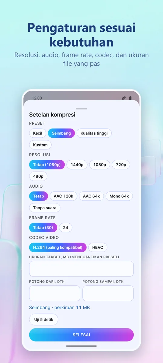 Kompresor Video: tangkapan layar 2