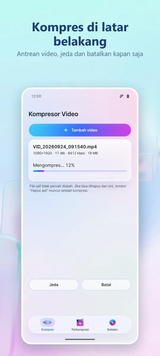 Kompresor Video: tangkapan layar 3