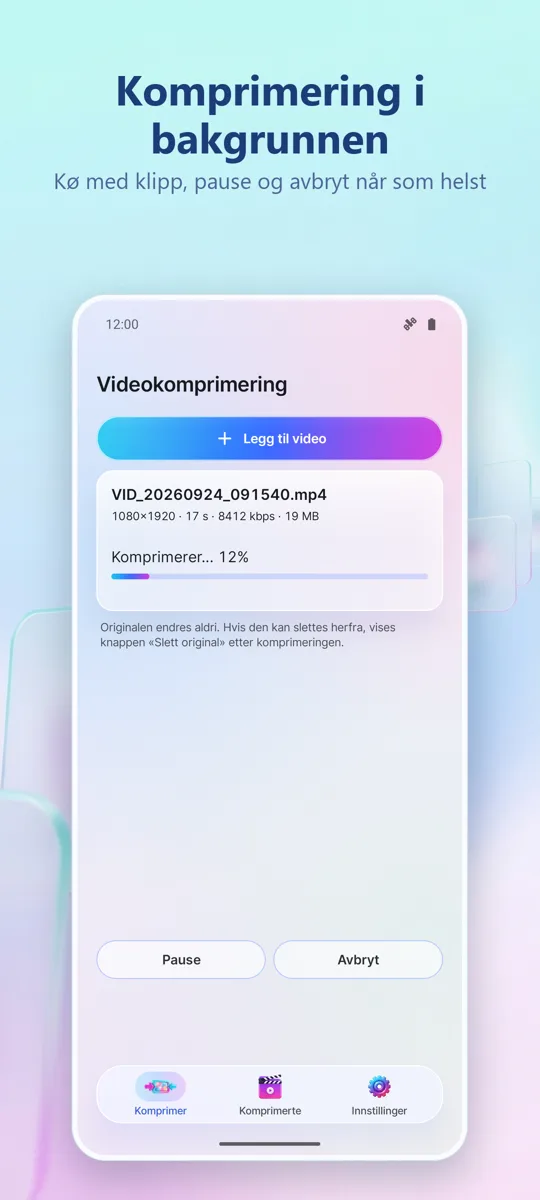 Videokompressor: skjermbilde 3