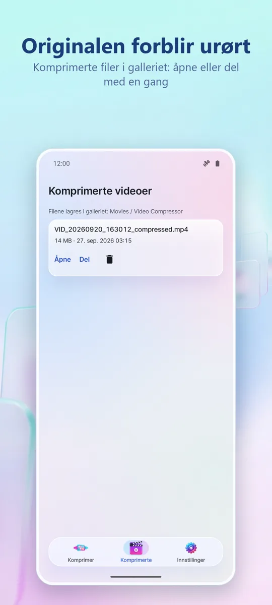 Videokompressor: skjermbilde 4