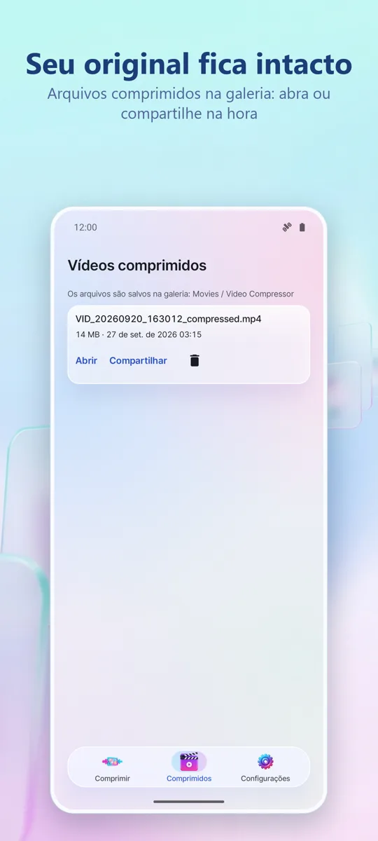 Compressor de Vídeo: captura de tela 4
