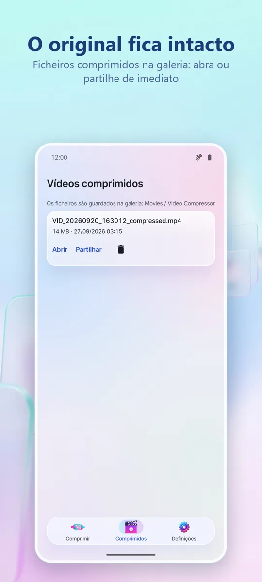 Compressor de Vídeo: captura de ecrã 4
