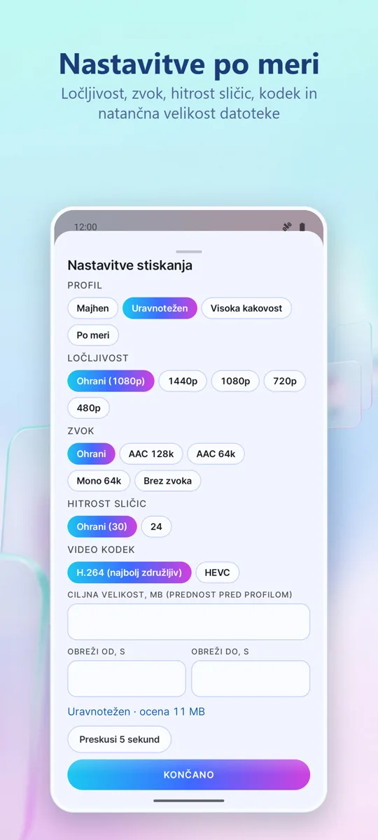 Video Compressor: posnetek zaslona 2