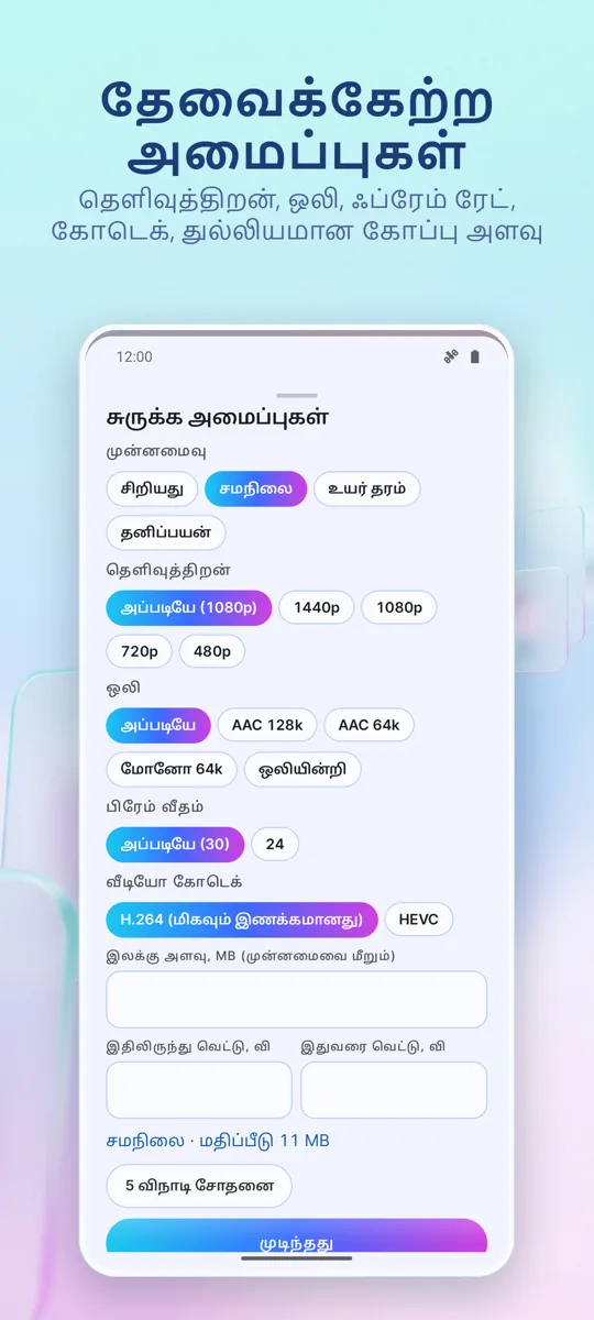 வீடியோ சுருக்கி: ஸ்கிரீன்ஷாட் 2