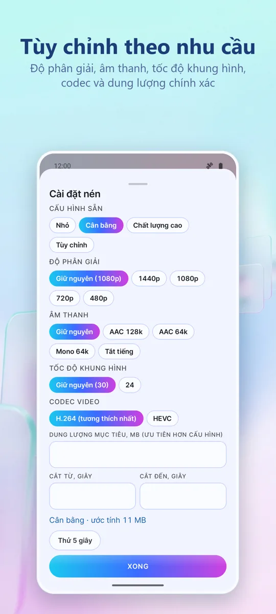 Nén Video: ảnh chụp màn hình 2