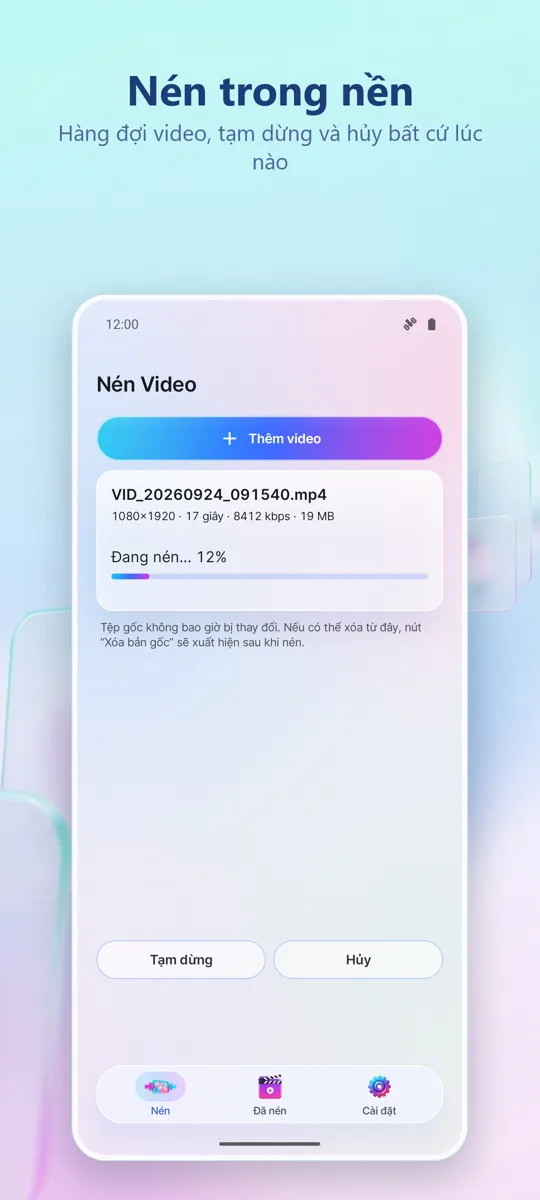 Nén Video: ảnh chụp màn hình 3
